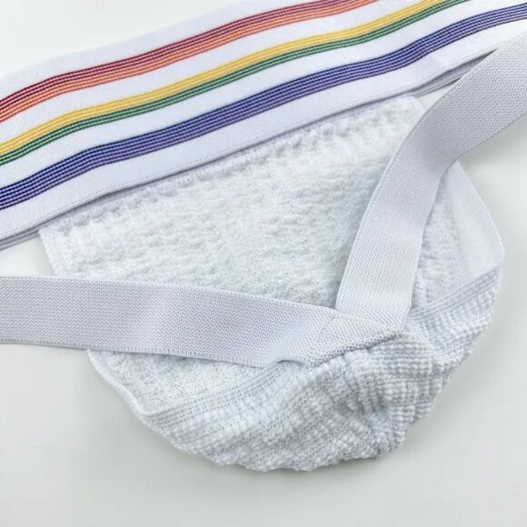 Jockmail Extra Wide Waistband Rainbow Jockstrap Large - Picture 7 of 12